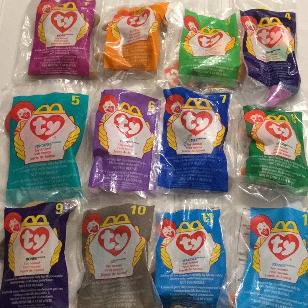 1998 McDonald’s Teenie Beanie Babies, never opened